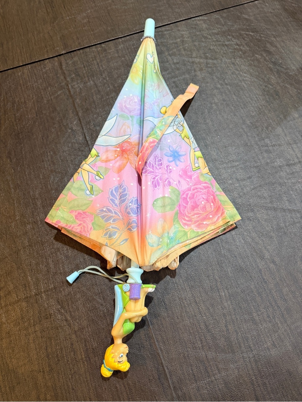 Disney Fairy Tinker Bell Umbrella with 3D Tinker Bell on Handle by Shaw Creation
